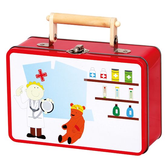 Bino Jouets en bois mallette de vétérinaire