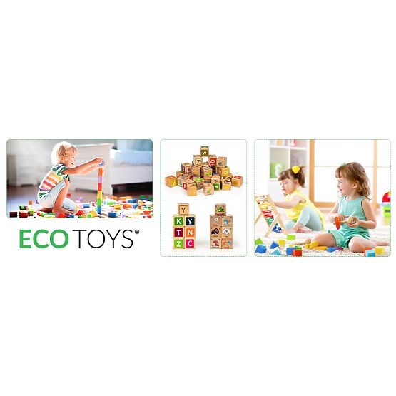 Blocs de bois - lettres, chiffres et images