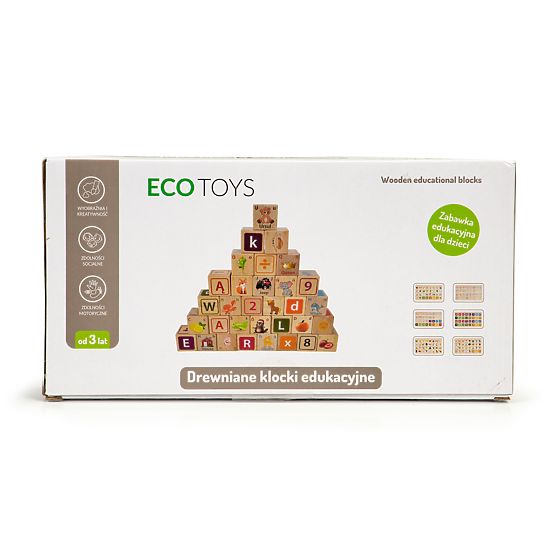 Blocs de bois - lettres, chiffres et images