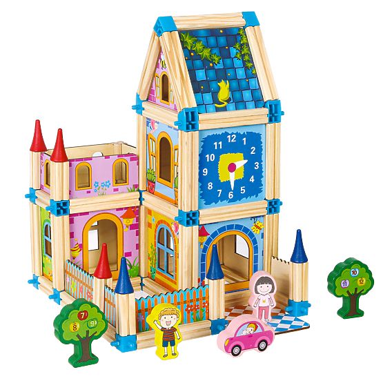 Blocs de construction en bois maison 6 en 1 ECOTOYS