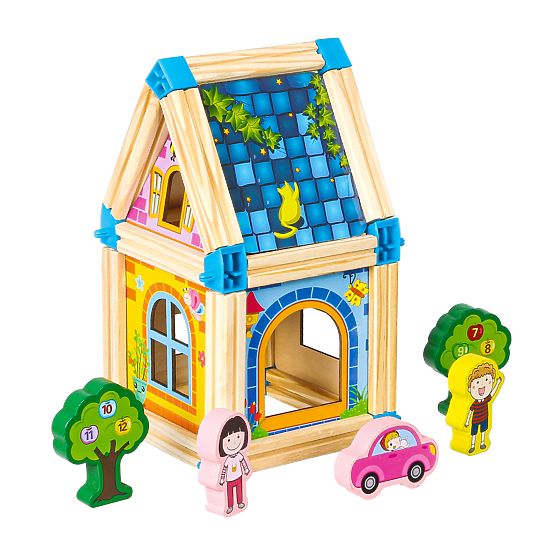 Blocs de construction en bois maison 6 en 1 ECOTOYS