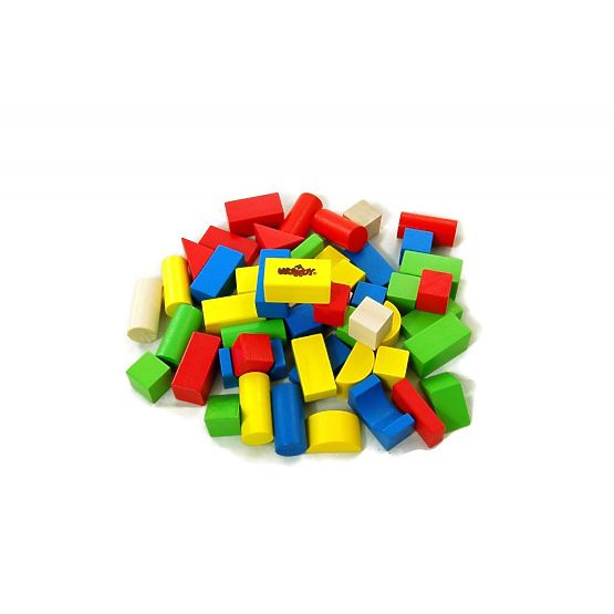 Blocs en bois 50 pcs. Seau avec trieur