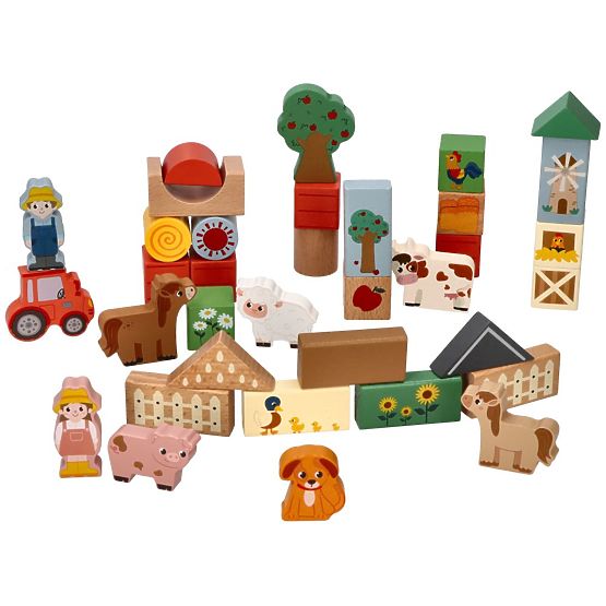 Blocs en bois - Aventure à la ferme