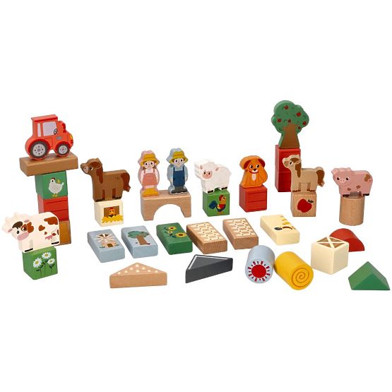 Blocs en bois - Aventure à la ferme