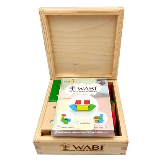 Blocs en bois et magnétiques WABI, 20 éléments