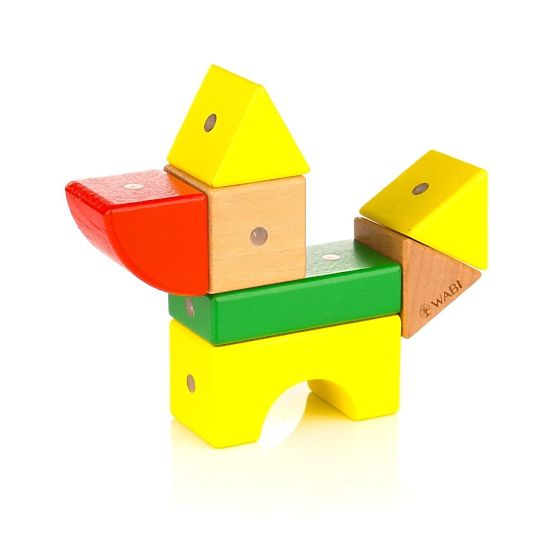 Blocs en bois et magnétiques WABI, 20 éléments