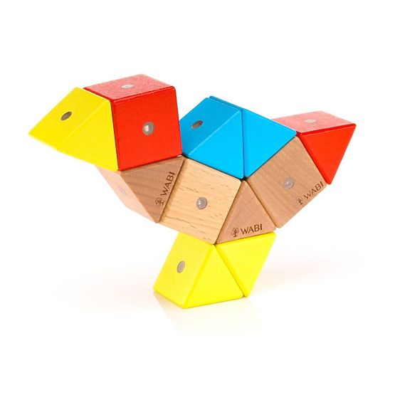 Blocs en bois-magnétiques WABI, 40 éléments