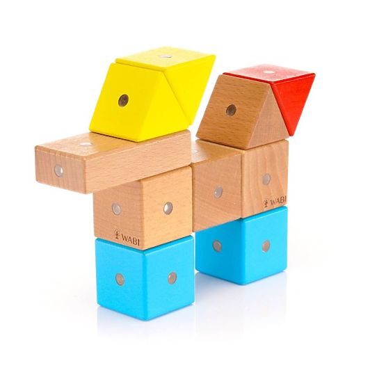 Blocs en bois-magnétiques WABI, 40 éléments