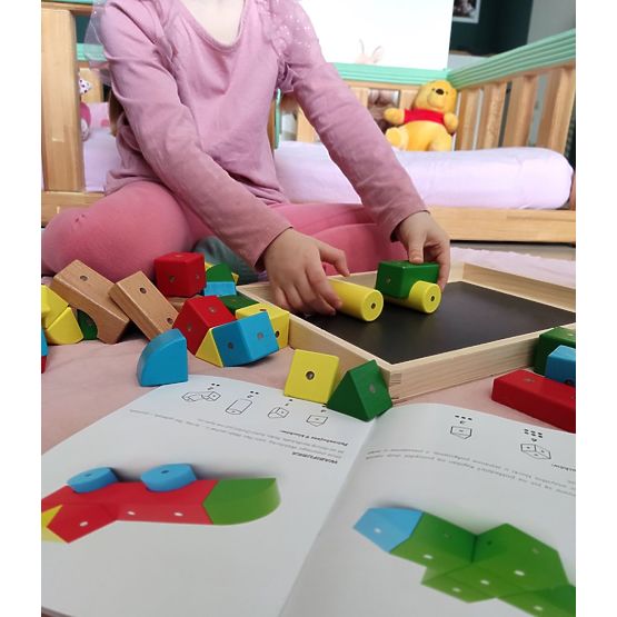 Blocs en bois-magnétiques WABI, 40 éléments