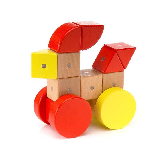 Blocs en bois-magnétiques WABI, 40 éléments