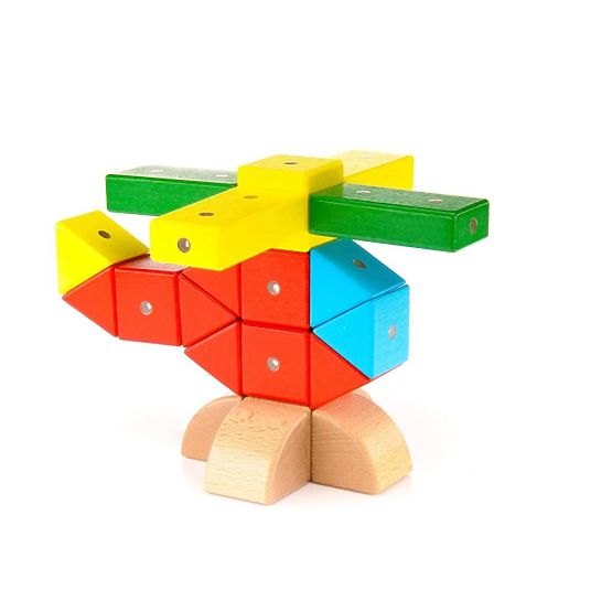 Blocs en bois-magnétiques WABI, 40 éléments