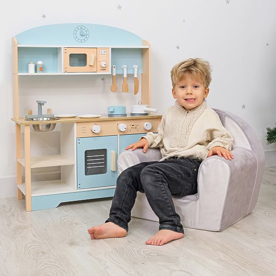 Blueberry - Cuisine en bois avec accessoires