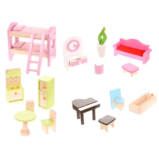 Bois maison de poupée pour poupées Conte de fées résidence