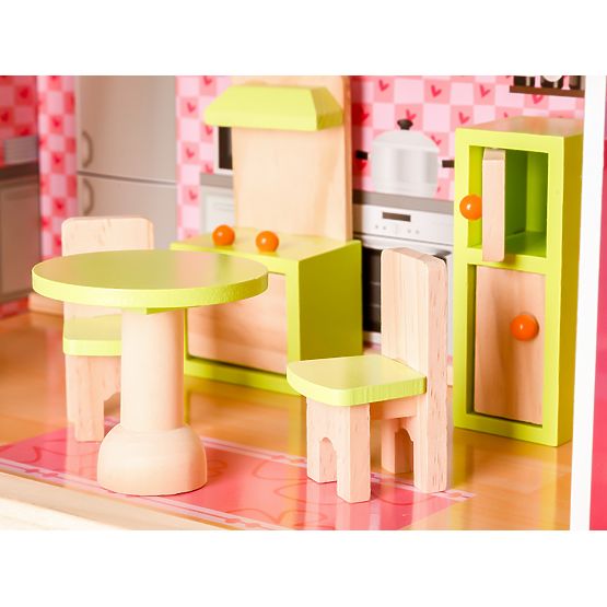 Bois maison de poupée pour poupées Conte de fées résidence