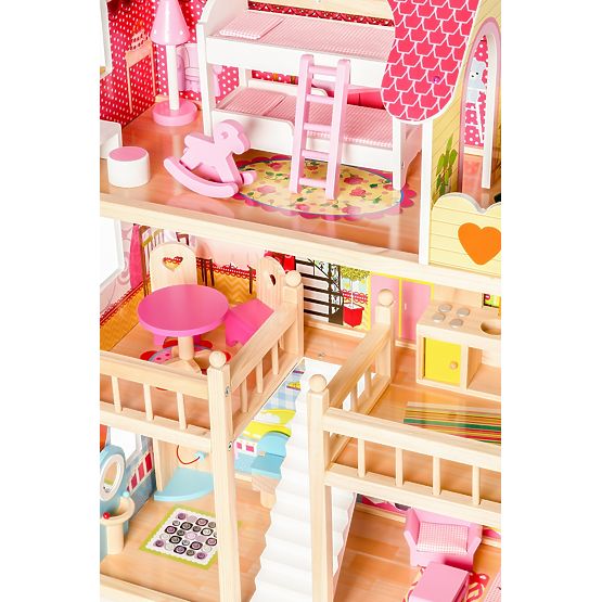 Bois maison de poupée pour poupées Kings résidence