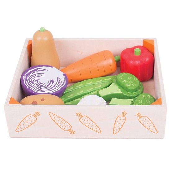 Boîte à jouets Bigjigs avec légumes