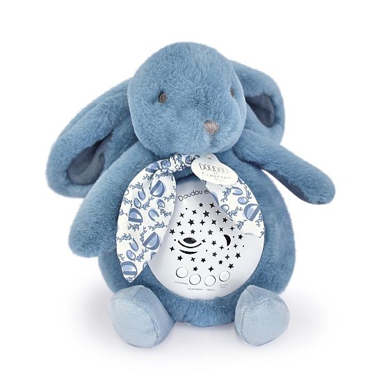 Boîte à musique avec projection Lapin bleu