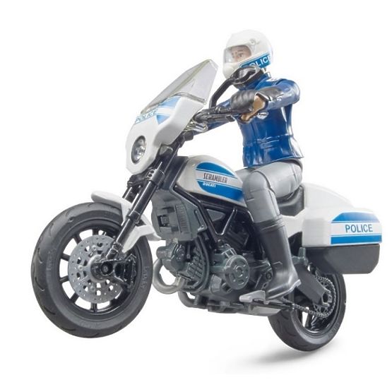 Bruder BWORLD moto de police Ducati Scrambler avec pilote
