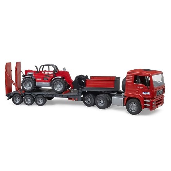 Bruder Camion avec remorque MAN TGA et chargeur télescopique Manitou