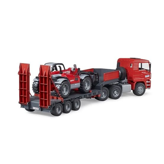 Bruder Camion avec remorque MAN TGA et chargeur télescopique Manitou