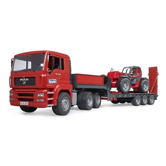 Bruder Camion avec remorque MAN TGA et chargeur télescopique Manitou
