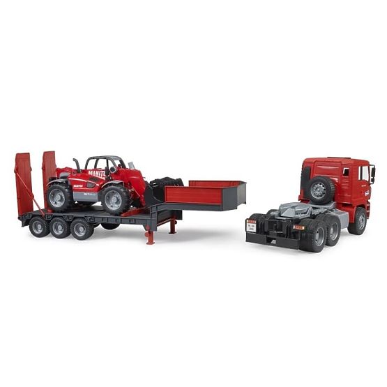 Bruder Camion avec remorque MAN TGA et chargeur télescopique Manitou