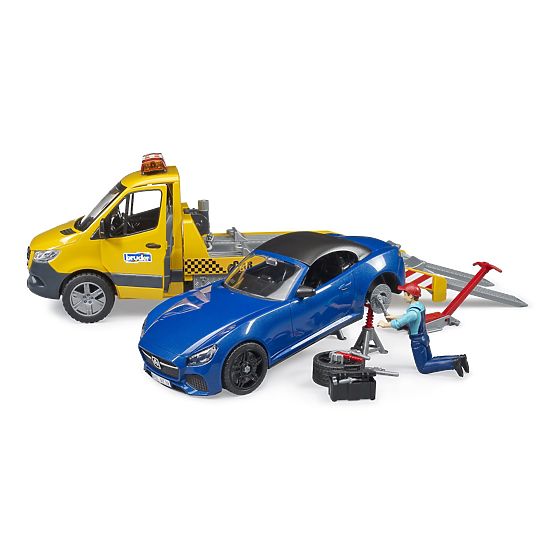 Bruder Camion de Remorquage MB Sprinter avec Voiture de Sport