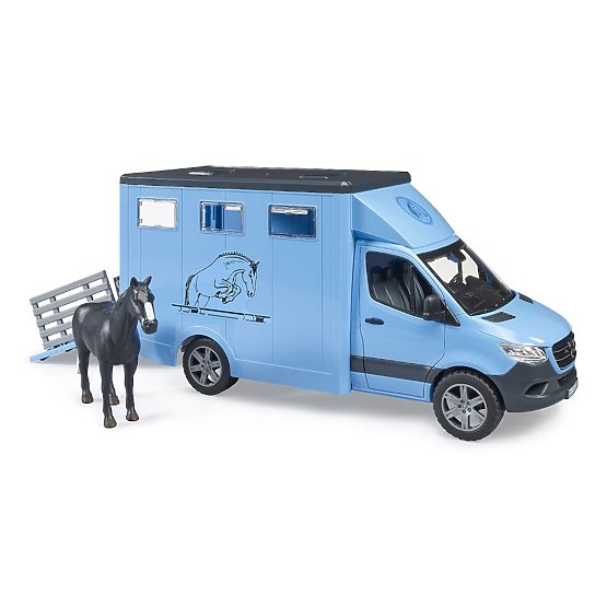 Bruder Camion de transport d'animaux MB Sprinter avec figurine de cheval
