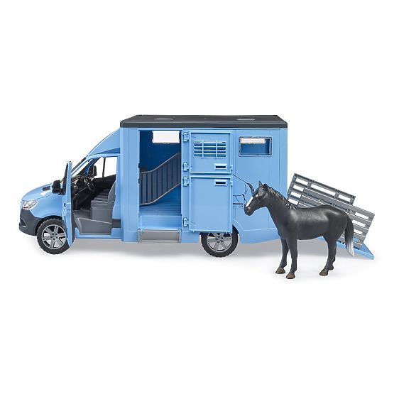 Bruder Camion de transport d'animaux MB Sprinter avec figurine de cheval