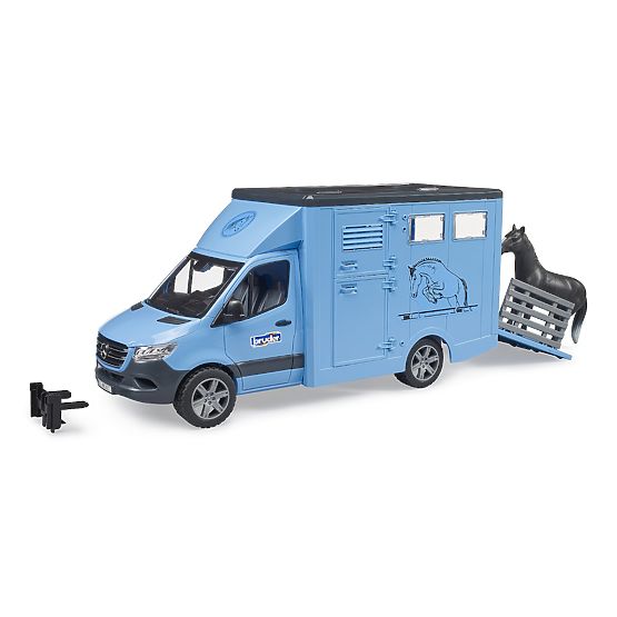 Bruder Camion de transport d'animaux MB Sprinter avec figurine de cheval