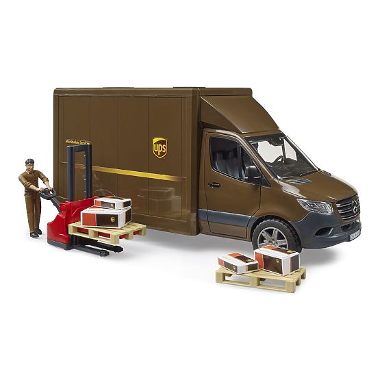 Bruder Camionnette UPS MB Sprinter avec figurine et accessoires