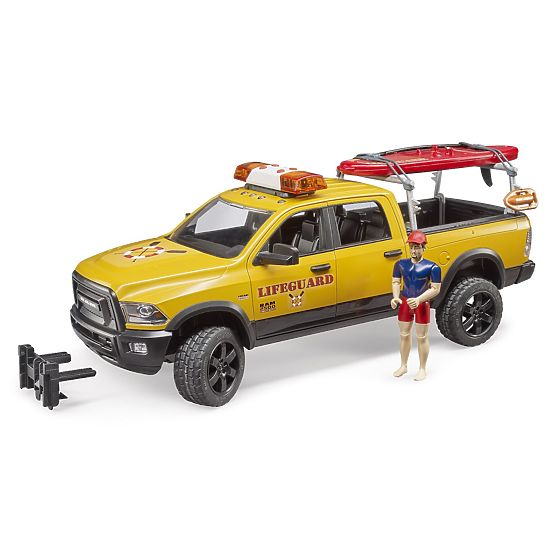 Bruder Dodge RAM de la garde côtière avec sauveteur et accessoires
