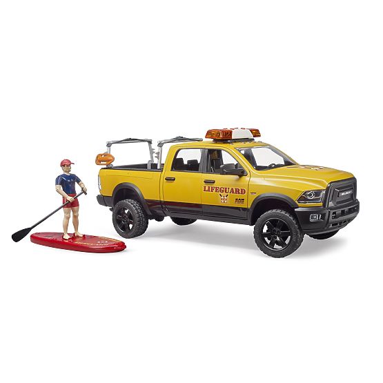 Bruder Dodge RAM de la garde côtière avec sauveteur et accessoires