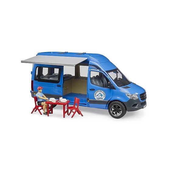 Bruder MB Sprinter Camper avec conducteur et accessoires