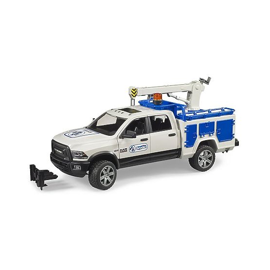Bruder RAM 2500 Véhicule de service avec bras pivotant et gyrophare