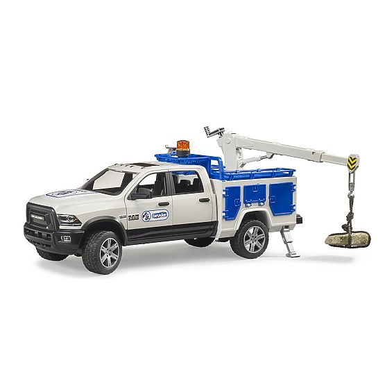 Bruder RAM 2500 Véhicule de service avec bras pivotant et gyrophare