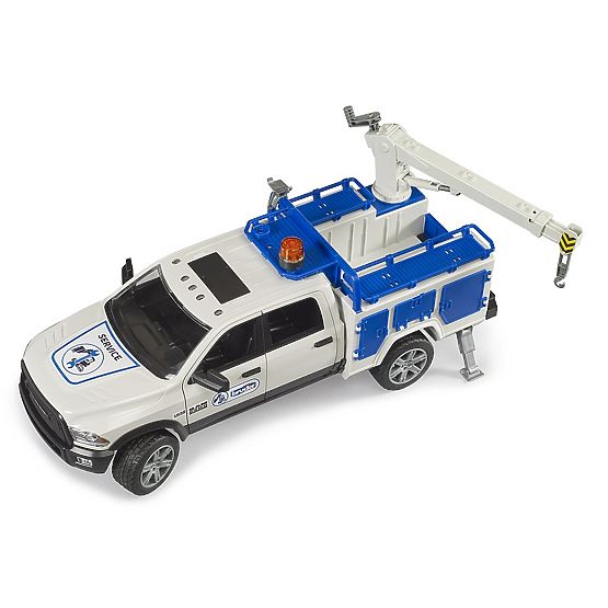 Bruder RAM 2500 Véhicule de service avec bras pivotant et gyrophare