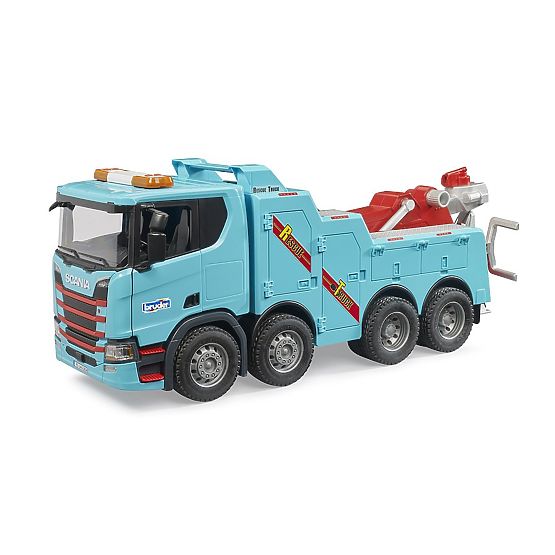 Bruder Scania Super 560R Camion de dépannage et de remorquage avec son et lumière