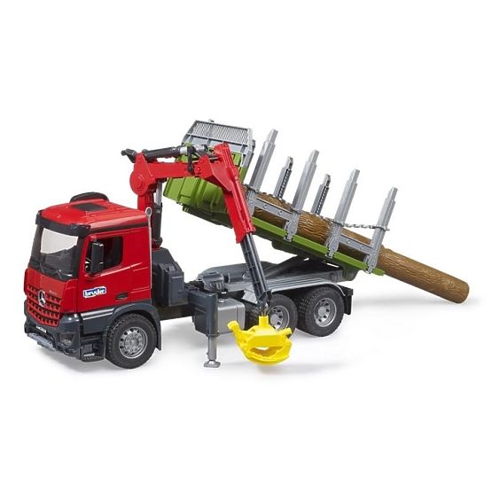 Bruder Transporteur de bois avec grue hydraulique MB Arocs