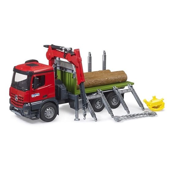 Bruder Transporteur de bois avec grue hydraulique MB Arocs