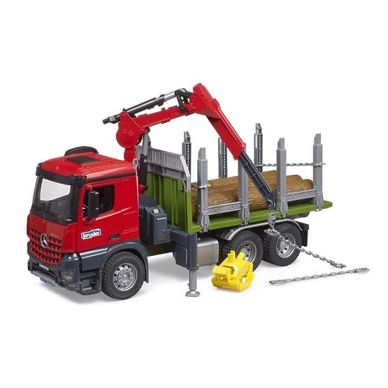 Bruder Transporteur de bois avec grue hydraulique MB Arocs