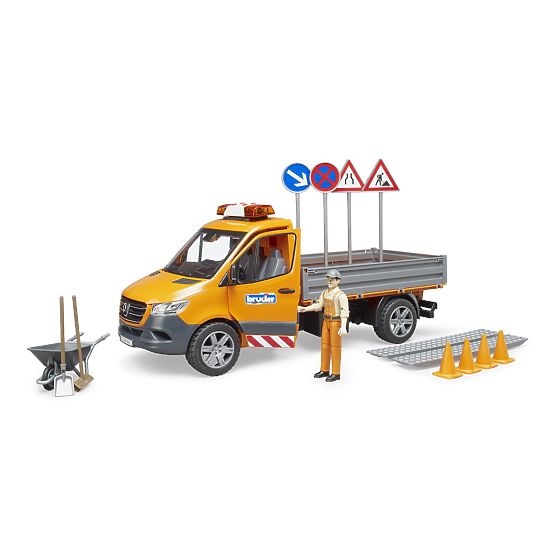 Bruder Véhicule d'entretien routier MB Sprinter avec figurine et accessoires