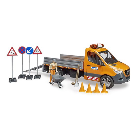 Bruder Véhicule d'entretien routier MB Sprinter avec figurine et accessoires