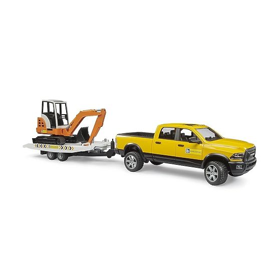 Bruder Voiture de service tout-terrain RAM avec mini-pelle