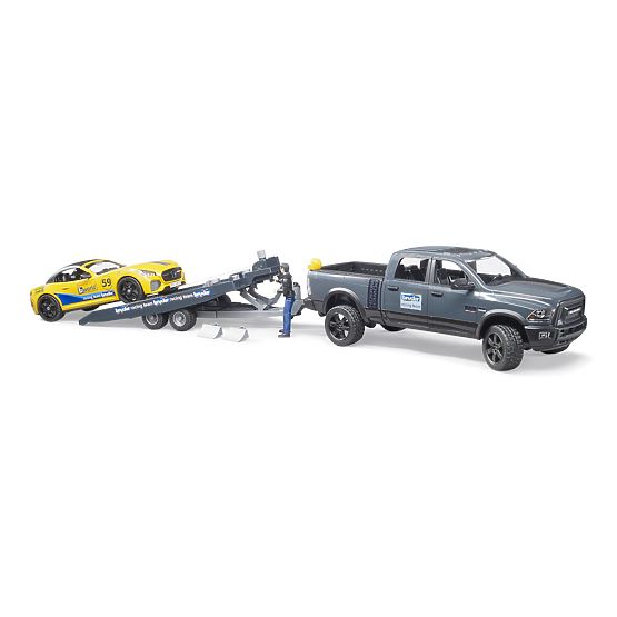 Bruder Voiture tout-terrain RAM avec voiture de sport et figurine