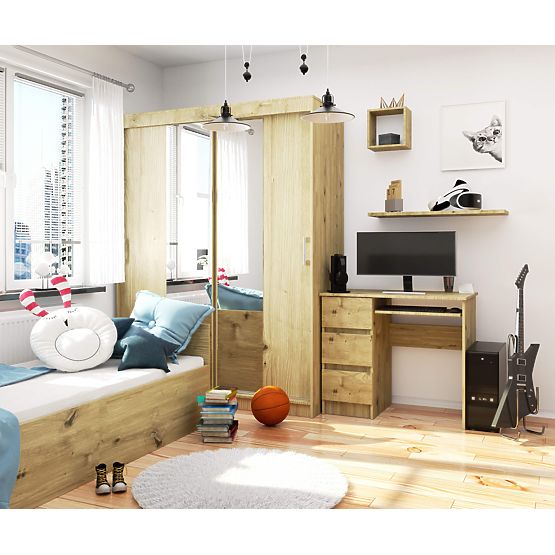 BUREAU A-6 CLP CHÊNE ARTISAN GAUCHE