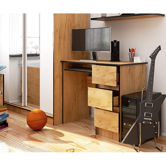 BUREAU A-6 CLP CHÊNE CRAFT DROITIER