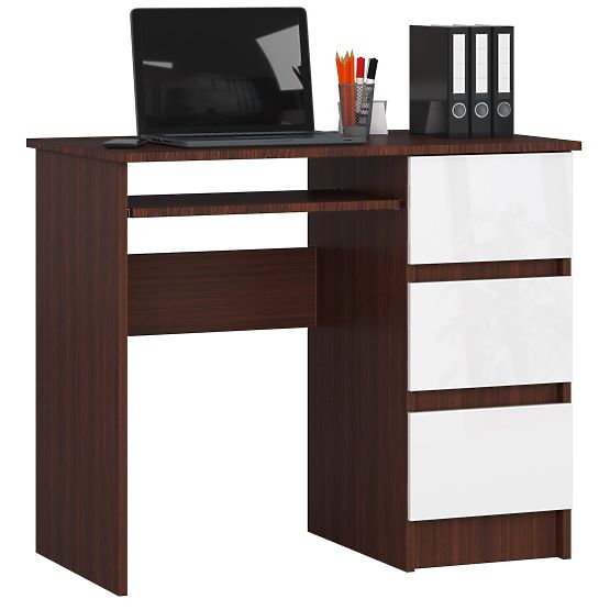 BUREAU A-6 CLP WENGE - BLANC DROITIER