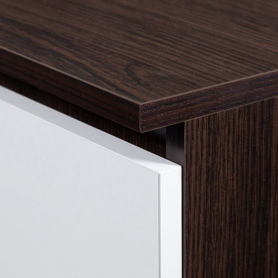 BUREAU A-6 CLP WENGE - BLANC DROITIER