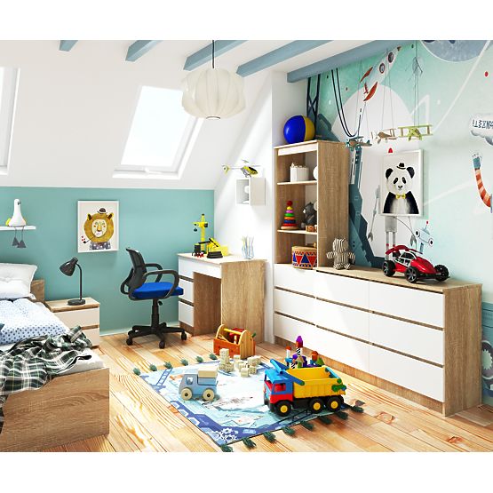 BUREAU A-7 CLP PK CHÊNE SONOMA / BLANC GAUCHE